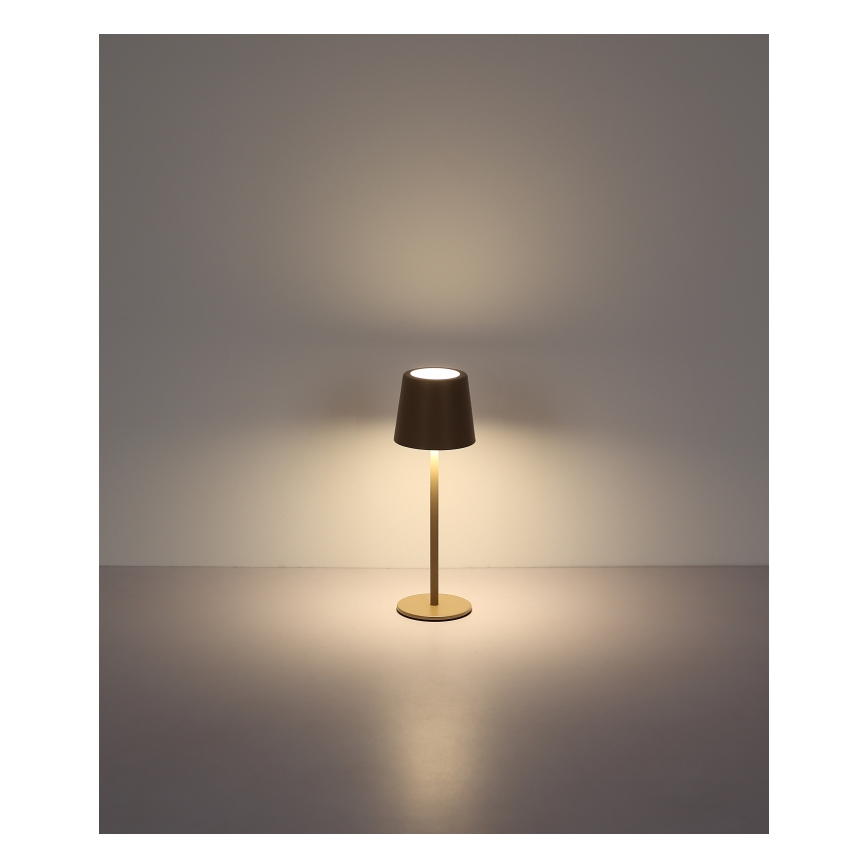 Globo - LED vanjska stolna lampa s dodirnim upravljanjem, prigušiva, LED/2W/5V, 3000/4000/6000K, 2200 mAh, IP44, krem boja
