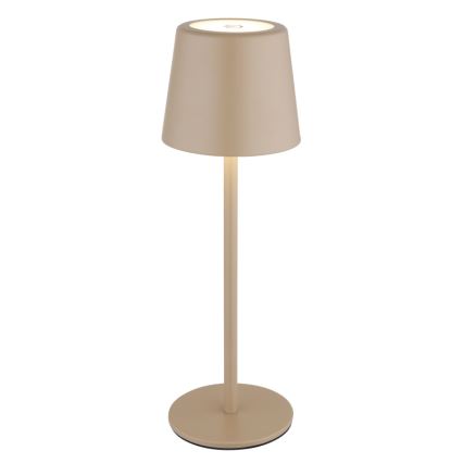 Globo - LED vanjska stolna lampa s dodirnim upravljanjem, prigušiva, LED/2W/5V, 3000/4000/6000K, 2200 mAh, IP44, krem boja
