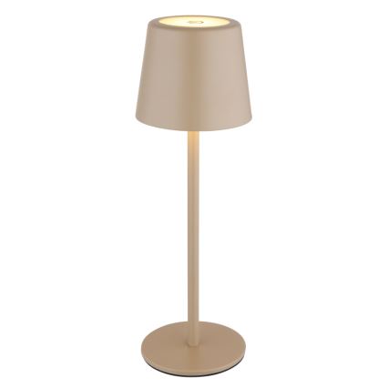 Globo - LED vanjska stolna lampa s dodirnim upravljanjem, prigušiva, LED/2W/5V, 3000/4000/6000K, 2200 mAh, IP44, krem boja