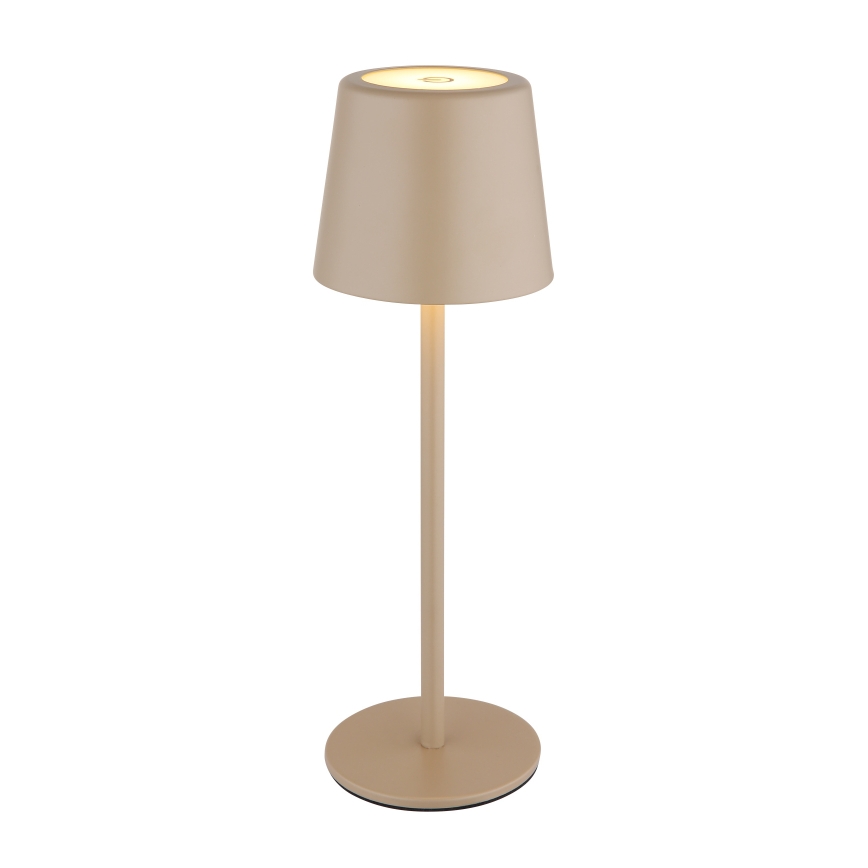 Globo - LED vanjska stolna lampa s dodirnim upravljanjem, prigušiva, LED/2W/5V, 3000/4000/6000K, 2200 mAh, IP44, krem boja