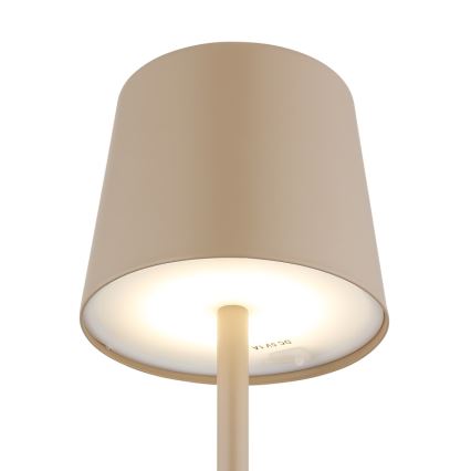Globo - LED vanjska stolna lampa s dodirnim upravljanjem, prigušiva, LED/2W/5V, 3000/4000/6000K, 2200 mAh, IP44, krem boja