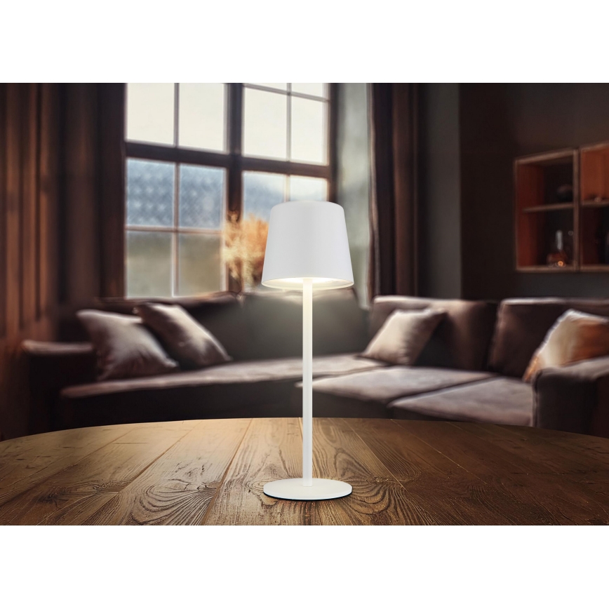Globo - LED vanjska stolna lampa s dodirnim upravljanjem, prigušiva, LED/2W/5V, 3000/4000/6000K, 2200 mAh, IP44, bijela