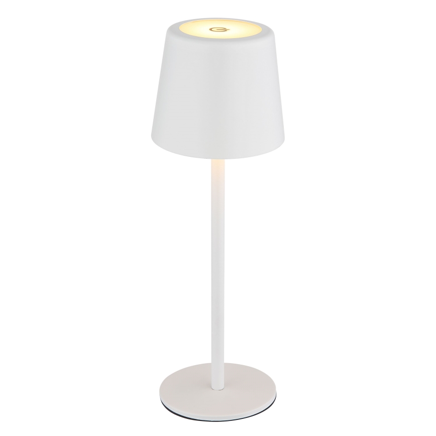 Globo - LED vanjska stolna lampa s dodirnim upravljanjem, prigušiva, LED/2W/5V, 3000/4000/6000K, 2200 mAh, IP44, bijela