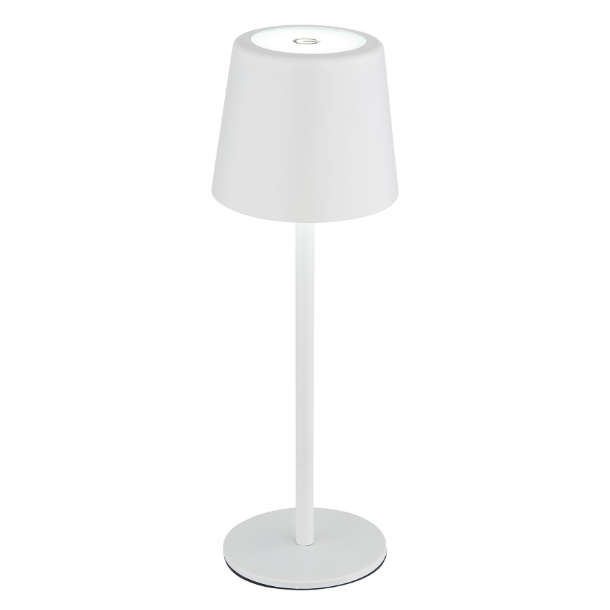 Globo - LED vanjska stolna lampa s dodirnim upravljanjem, prigušiva, LED/2W/5V, 3000/4000/6000K, 2200 mAh, IP44, bijela