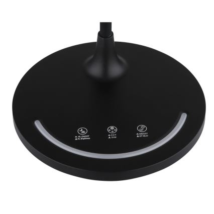 Globo - LED Prigušiva fleksibilna dodirna stolna lampa LED/12W/230V 3000/4000/6500K CRI 90 crna