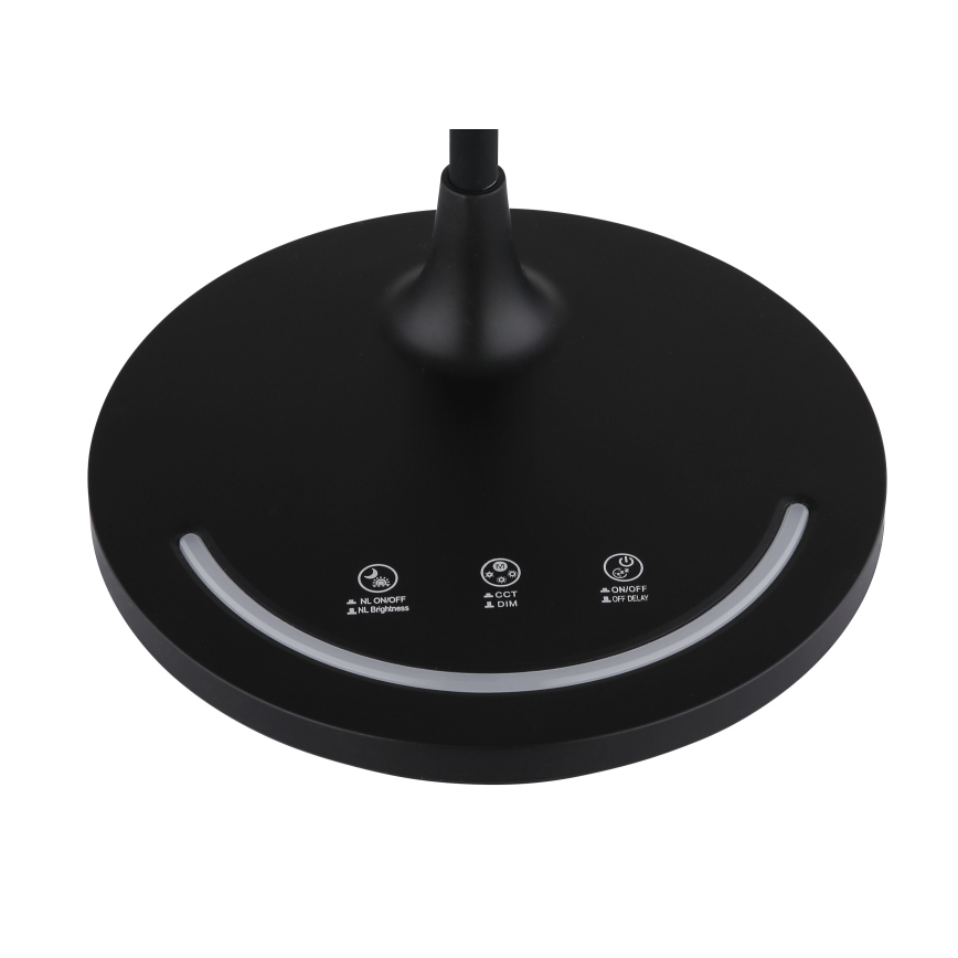 Globo - LED Prigušiva fleksibilna dodirna stolna lampa LED/12W/230V 3000/4000/6500K CRI 90 crna
