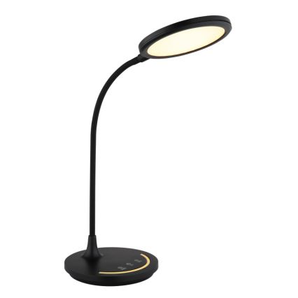 Globo - LED Prigušiva fleksibilna dodirna stolna lampa LED/12W/230V 3000/4000/6500K CRI 90 crna