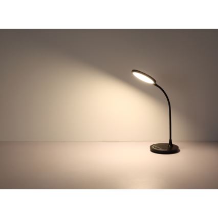 Globo - LED Prigušiva fleksibilna dodirna stolna lampa LED/12W/230V 3000/4000/6500K CRI 90 crna