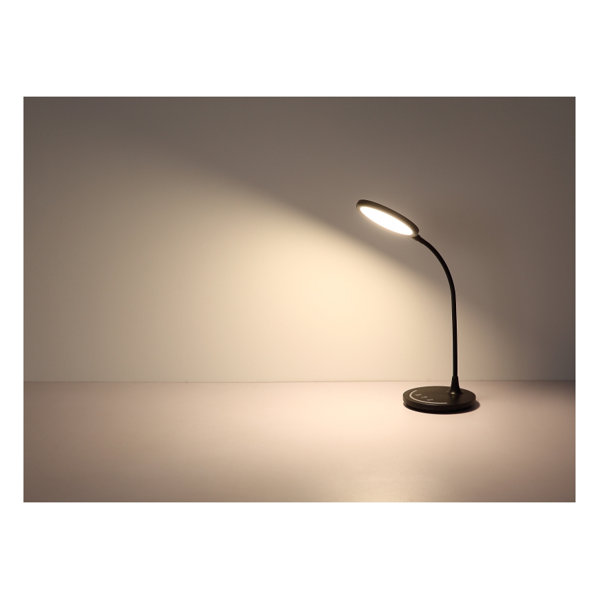 Globo - LED Prigušiva fleksibilna dodirna stolna lampa LED/12W/230V 3000/4000/6500K CRI 90 crna