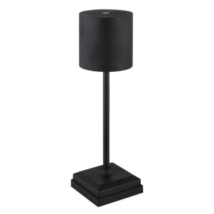 Globo - LED stolna lampa s dodirnim prigušivačem, punjiva, LED/1,5W/5V, 2200 mAh, crna