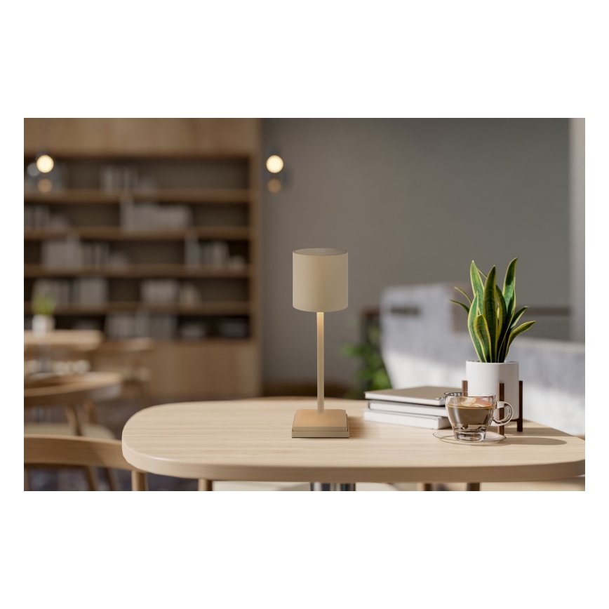 Globo - LED dodirna prigušivačka punjiva stolna lampa LED/1,5W/5V 2200 mAh bež