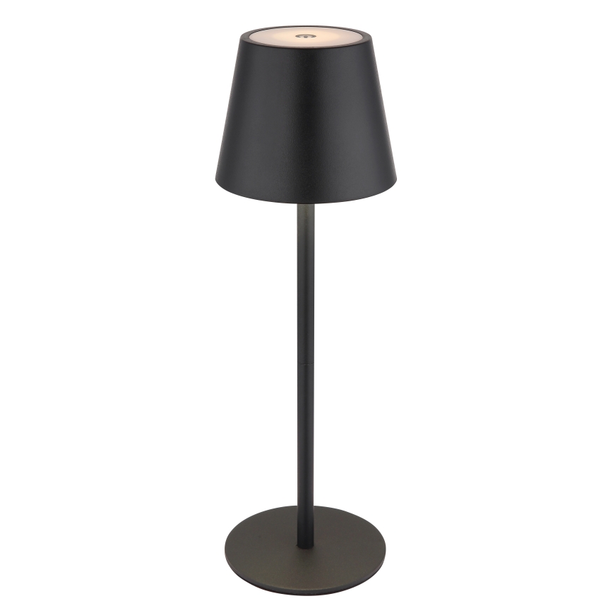 Globo - LED punjiva vanjska stolna lampa 3v1, prigušiva s dodirnim upravljanjem, LED/3W/5V 3000/4000/5000K IP54 1800 mAh crna