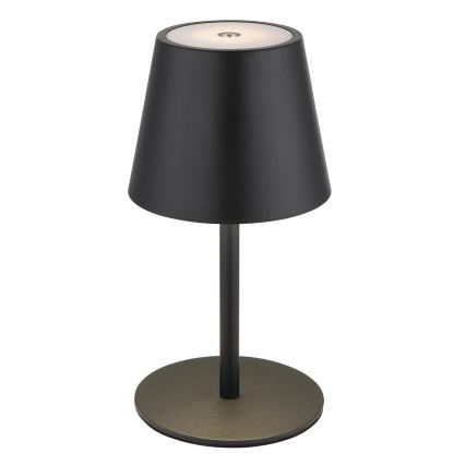 Globo - LED punjiva vanjska stolna lampa 3v1, prigušiva s dodirnim upravljanjem, LED/3W/5V 3000/4000/5000K IP54 1800 mAh crna