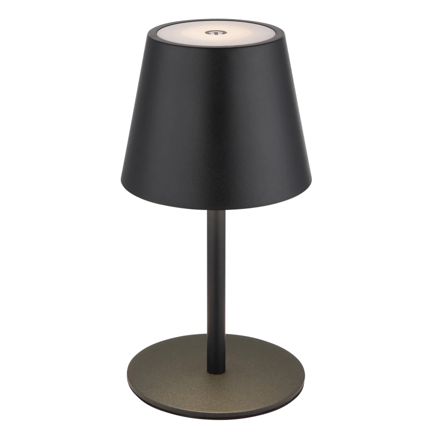 Globo - LED punjiva vanjska stolna lampa 3v1, prigušiva s dodirnim upravljanjem, LED/3W/5V 3000/4000/5000K IP54 1800 mAh crna