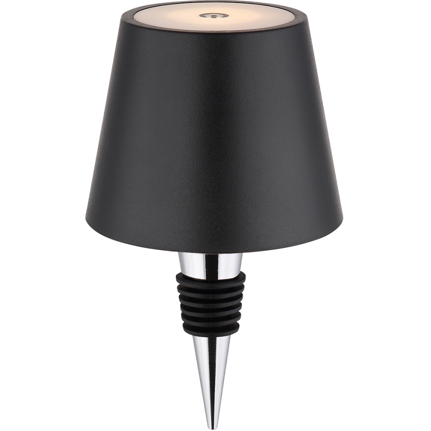 Globo - LED punjiva vanjska stolna lampa 3v1, prigušiva s dodirnim upravljanjem, LED/3W/5V 3000/4000/5000K IP54 1800 mAh crna