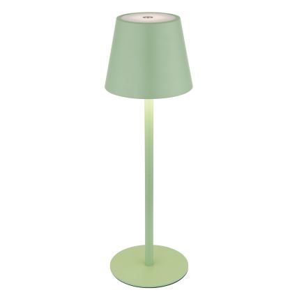 Globo - punjiva LED vanjska stolna svjetiljka 3 u 1 s dodirnim prigušivanjem LED/3W/5V 3000/4000/5000K IP54 1800 mAh zelena