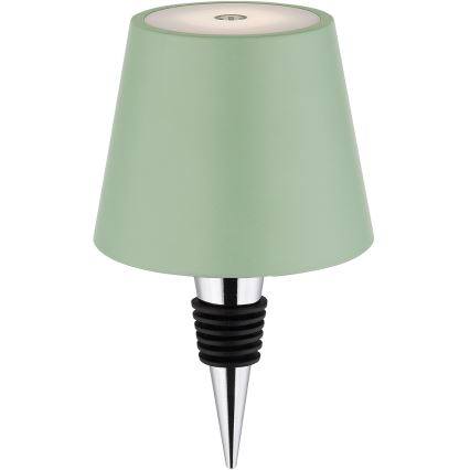 Globo - punjiva LED vanjska stolna svjetiljka 3 u 1 s dodirnim prigušivanjem LED/3W/5V 3000/4000/5000K IP54 1800 mAh zelena
