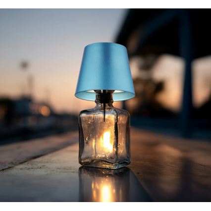Globo - LED stolna lampa 3u1, prigušiva, s dodirnim upravljanjem, punjiva, za vanjsku upotrebu, LED/3W/5V 3000/4000/5000K IP54 1800 mAh plava