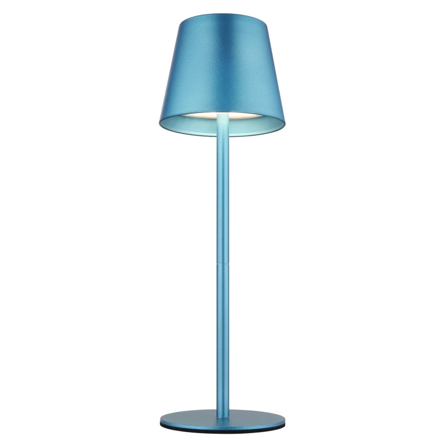 Globo - LED stolna lampa 3u1, prigušiva, s dodirnim upravljanjem, punjiva, za vanjsku upotrebu, LED/3W/5V 3000/4000/5000K IP54 1800 mAh plava