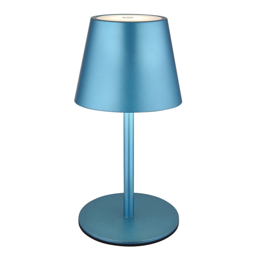 Globo - LED stolna lampa 3u1, prigušiva, s dodirnim upravljanjem, punjiva, za vanjsku upotrebu, LED/3W/5V 3000/4000/5000K IP54 1800 mAh plava