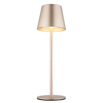 Globo - LED stolna lampa za vanjsku upotrebu s dodirnim upravljanjem i podesivom svjetlinom, punjiva, 3 u 1 LED/3W/5V 3000/4000/5000K IP54 1800 mAh mesing