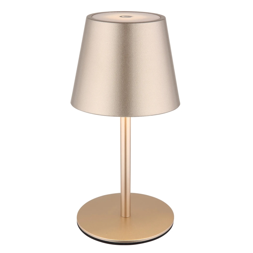 Globo - LED stolna lampa za vanjsku upotrebu s dodirnim upravljanjem i podesivom svjetlinom, punjiva, 3 u 1 LED/3W/5V 3000/4000/5000K IP54 1800 mAh mesing