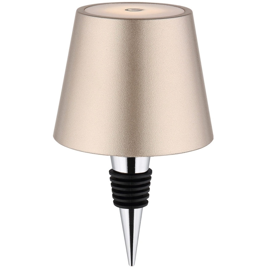 Globo - LED stolna lampa za vanjsku upotrebu s dodirnim upravljanjem i podesivom svjetlinom, punjiva, 3 u 1 LED/3W/5V 3000/4000/5000K IP54 1800 mAh mesing