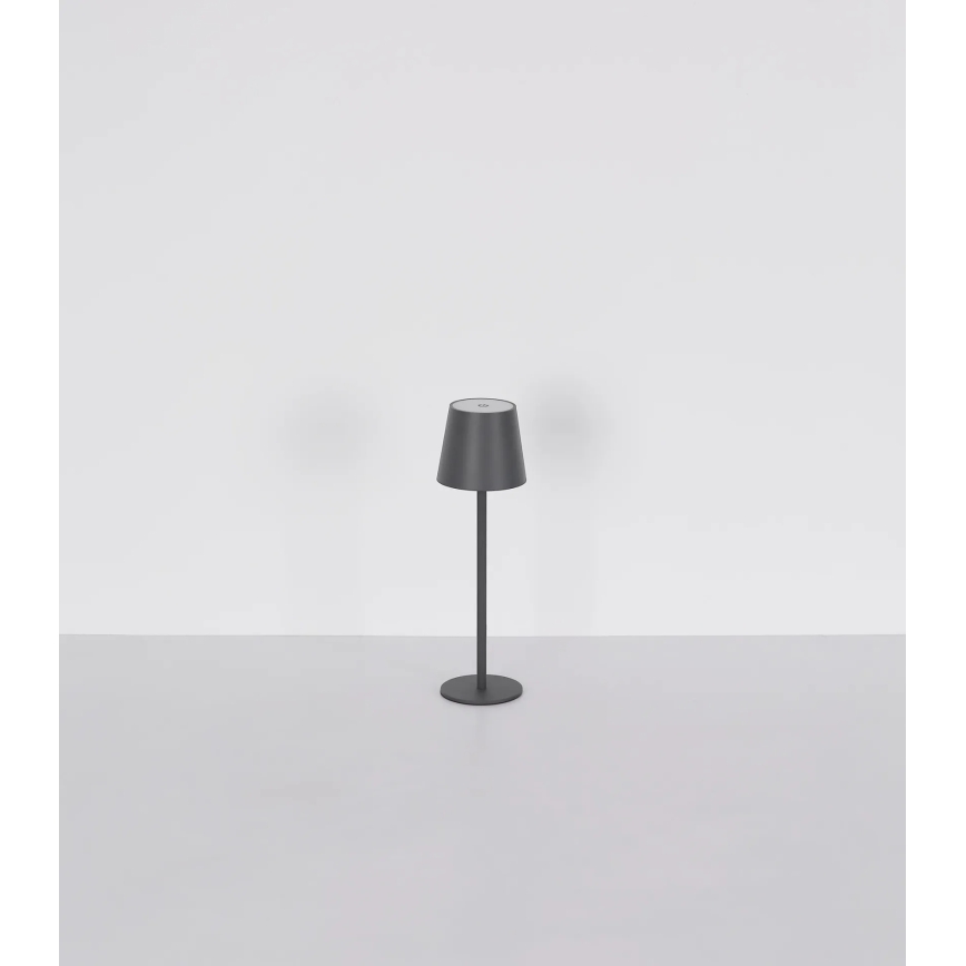 Globo - LED prigušivačka dodirna punjiva vanjska stolna lampa 3u1 LED/3W/5V 3000/4000/5000K IP54 1800 mAh siva