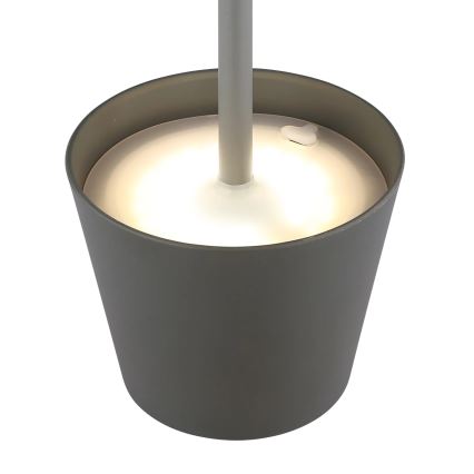 Globo - LED prigušivačka dodirna punjiva vanjska stolna lampa 3u1 LED/3W/5V 3000/4000/5000K IP54 1800 mAh siva