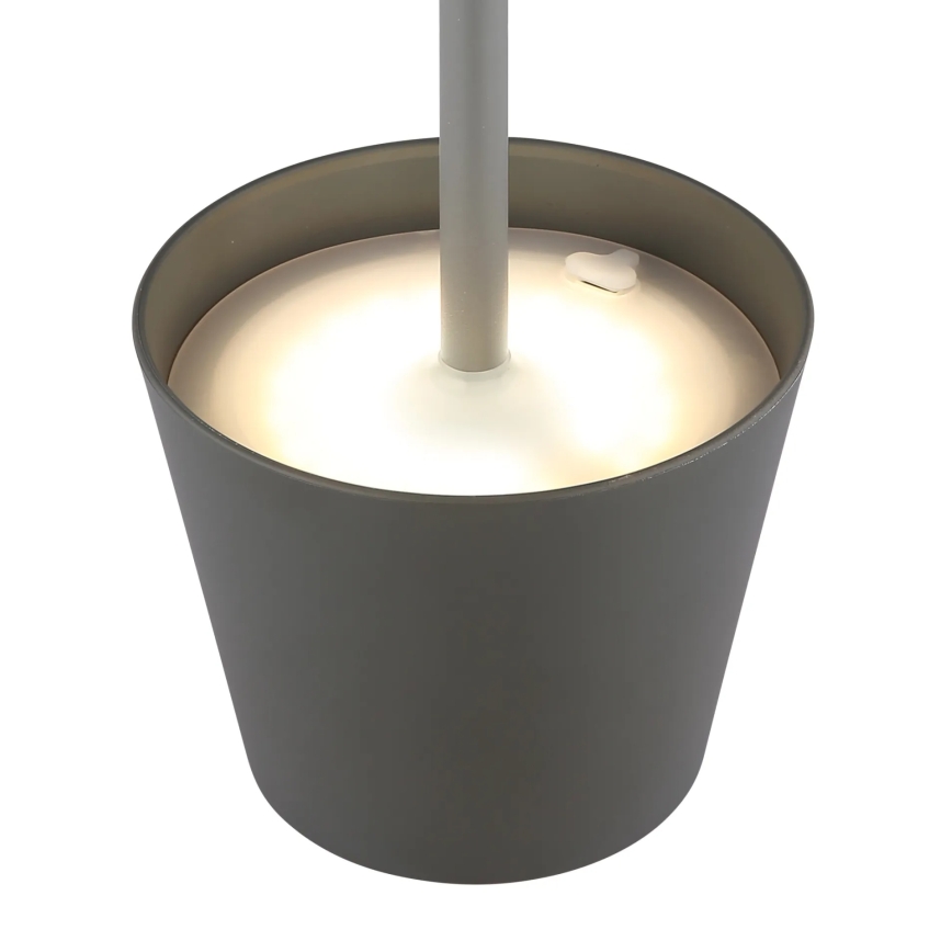 Globo - LED prigušivačka dodirna punjiva vanjska stolna lampa 3u1 LED/3W/5V 3000/4000/5000K IP54 1800 mAh siva
