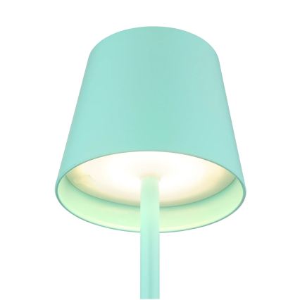 Globo - LED stolna lampa na dodir, punjiva, s mogućnošću prigušivanja, vanjska 3u1 LED/3W/5V 3000/4000/5000K IP54 1800 mAh mentolno-zelena