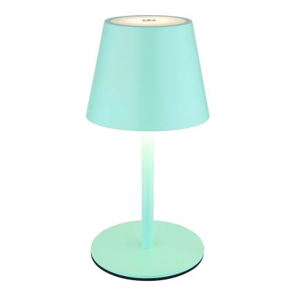 Globo - LED stolna lampa na dodir, punjiva, s mogućnošću prigušivanja, vanjska 3u1 LED/3W/5V 3000/4000/5000K IP54 1800 mAh mentolno-zelena