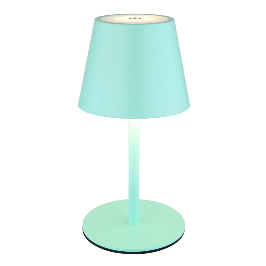 Globo - LED stolna lampa na dodir, punjiva, s mogućnošću prigušivanja, vanjska 3u1 LED/3W/5V 3000/4000/5000K IP54 1800 mAh mentolno-zelena