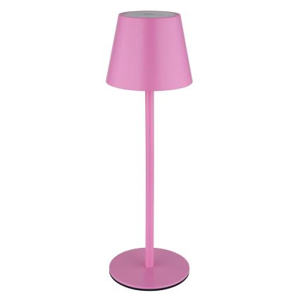 Globo - LED stolna lampa za vanjsku upotrebu, na dodir i s prigušivanjem, punjiva 3 u 1 LED/3W/5V 3000/4000/5000K IP54 1800 mAh ružičasta