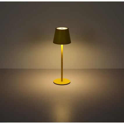 Globo - LED s možností prigušivanja i dodirnim upravljanjem, punjiva vanjska stolna lampa 3 u 1 LED/3W/5V 3000/4000/5000K IP54 1800 mAh žuta