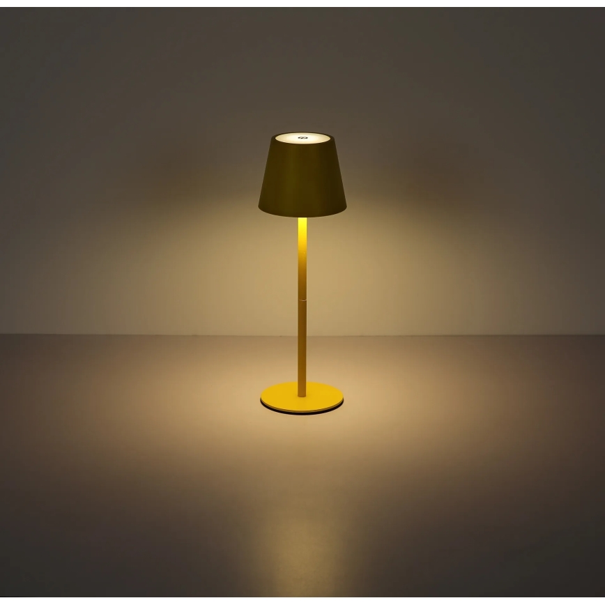 Globo - LED s možností prigušivanja i dodirnim upravljanjem, punjiva vanjska stolna lampa 3 u 1 LED/3W/5V 3000/4000/5000K IP54 1800 mAh žuta