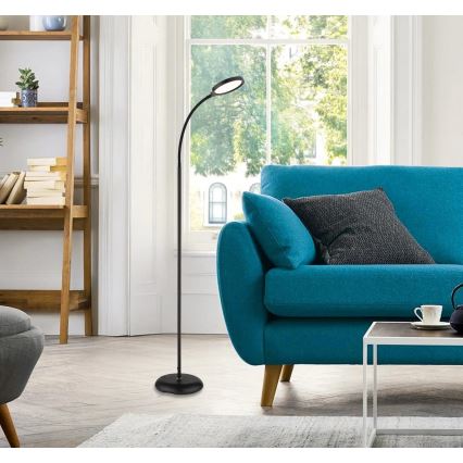 Globo - LED podna lampa s dodirnim upravljanjem i mogućnošću prigušivanja LED/8W/230V 2700K/4000K/6500K crna
