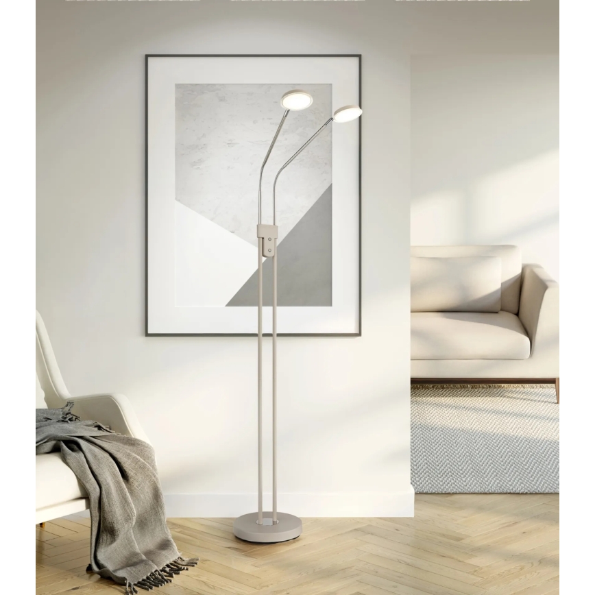 Globo - LED podna lampa s prigušivanjem 2xLED/6,5W/230V 2700/3350/4000K bež