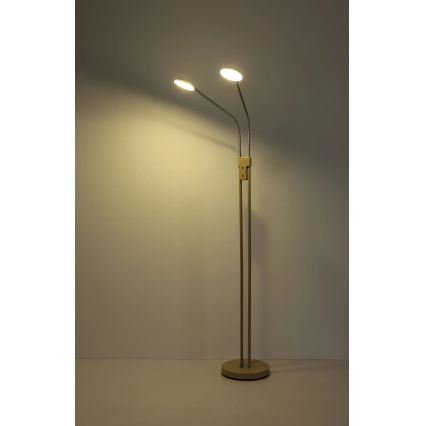 Globo - LED podna lampa s prigušivanjem 2xLED/6,5W/230V 2700/3350/4000K bež