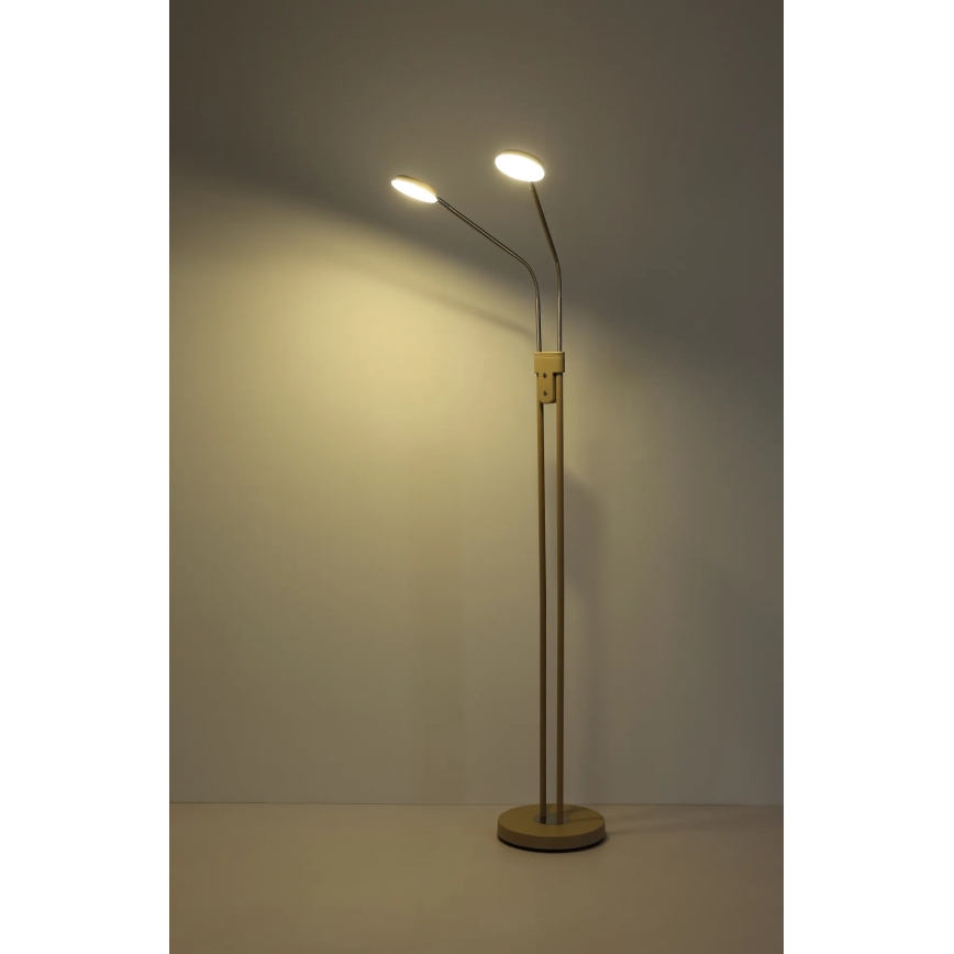 Globo - LED podna lampa s prigušivanjem 2xLED/6,5W/230V 2700/3350/4000K bež