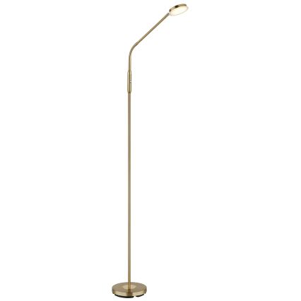 Globo - LED podna svjetiljka s dodirnim prigušivačem LED/6,5W/230V 2700/3350/4000K mesing
