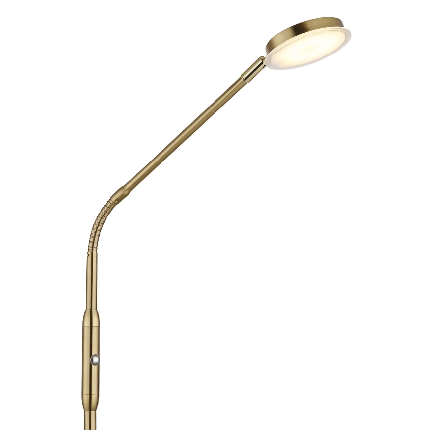 Globo - LED podna svjetiljka s dodirnim prigušivačem LED/6,5W/230V 2700/3350/4000K mesing