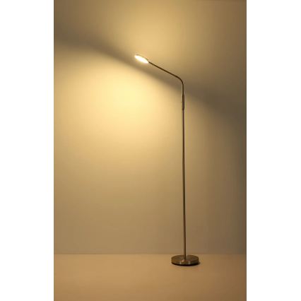 Globo - LED podna lampa s dodirnim prigušivačem LED/6,5W/230V 2700/3350/4000K matirani krom