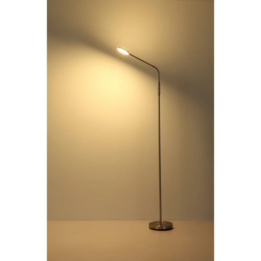 Globo - LED podna lampa s dodirnim prigušivačem LED/6,5W/230V 2700/3350/4000K matirani krom