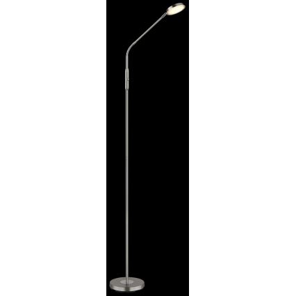 Globo - LED podna lampa s dodirnim prigušivačem LED/6,5W/230V 2700/3350/4000K matirani krom