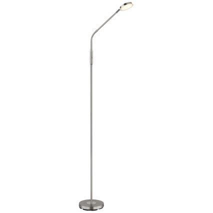 Globo - LED podna lampa s dodirnim prigušivačem LED/6,5W/230V 2700/3350/4000K matirani krom