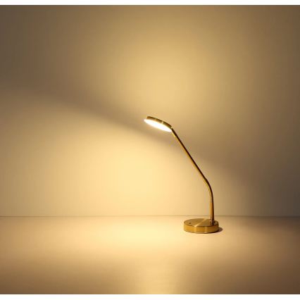 Globo - LED stolna lampa s prigušivanjem i upravljanjem na dodir LED/6,5W/230V 2700/3350/4000K mesing