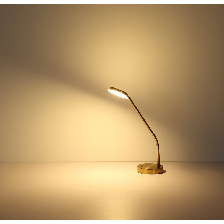 Globo - LED stolna lampa s prigušivanjem i upravljanjem na dodir LED/6,5W/230V 2700/3350/4000K mesing