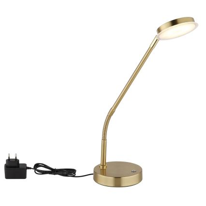 Globo - LED stolna lampa s prigušivanjem i upravljanjem na dodir LED/6,5W/230V 2700/3350/4000K mesing