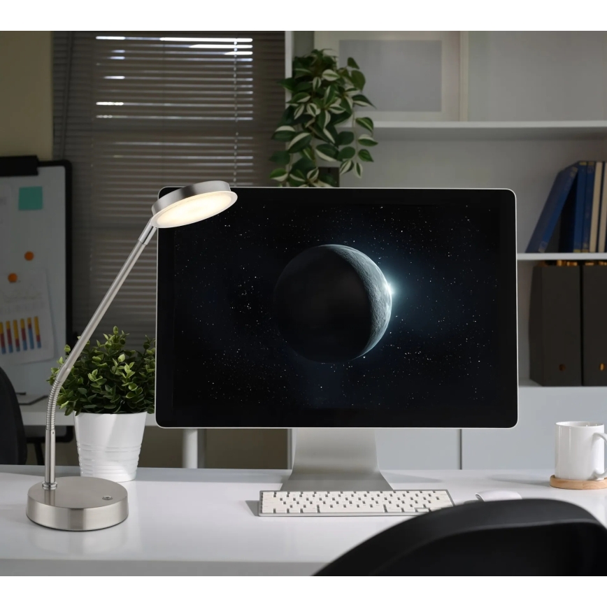Globo - LED zatemnjiva dodirna stolna lampa LED/6,5W/230V 2700/3350/4000K matni krom